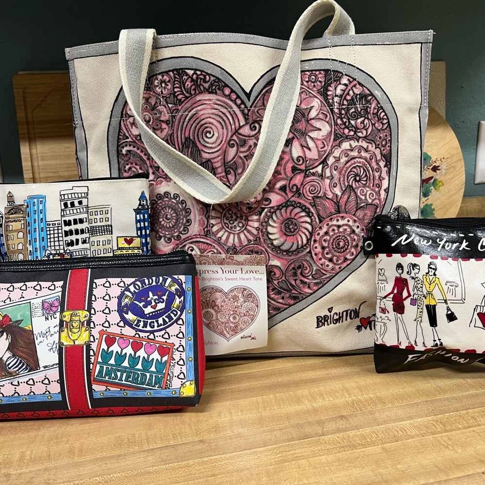 Brighton NWT Sweet Heart Tote bag Bundle